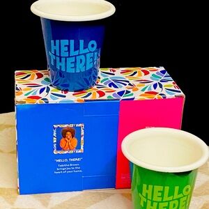 Tabitha Brown for Target “Hello There!” Enameled Cup Set – 2-Pack • NWT